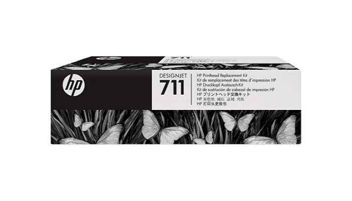 HP 711 Cabezal de Impresion Original + Pack de 4 Cartuchos de Tinta - C1Q10A - Prinkweb