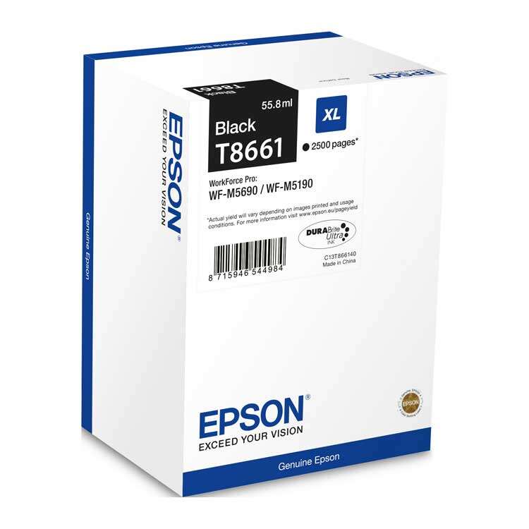 Epson T8661 XL Negro Cartucho de Tinta Original - C13T866140 - Prinkweb