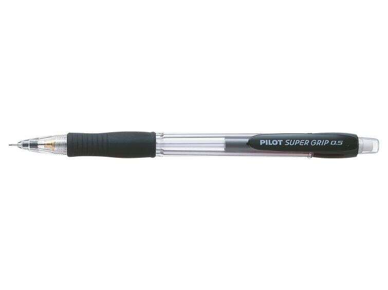 Lapiseira Pilot SuperGrip H185 - Grafite 0,5 mm - Grafite HB - Corpo Preto