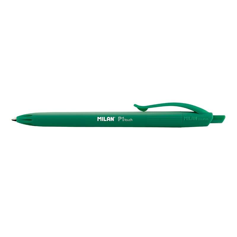 Caneta esferográfica retrátil Milan P1 Touch - Ponta redonda de 1 mm - Tinta à base de óleo - Escrita suave -