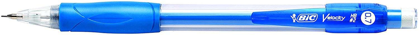Porte-mine Bic Velocity 0,7 mm HB avec gomme - Zone de préhension - Longue durée de vie - Corps de couleurs assorties