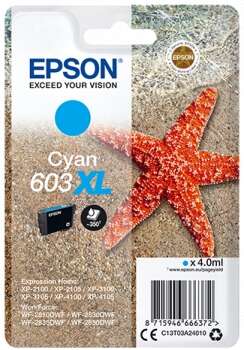 Epson 603XL Cyan Cartucho de Tinta Original - C13T03A24010 - Prinkweb
