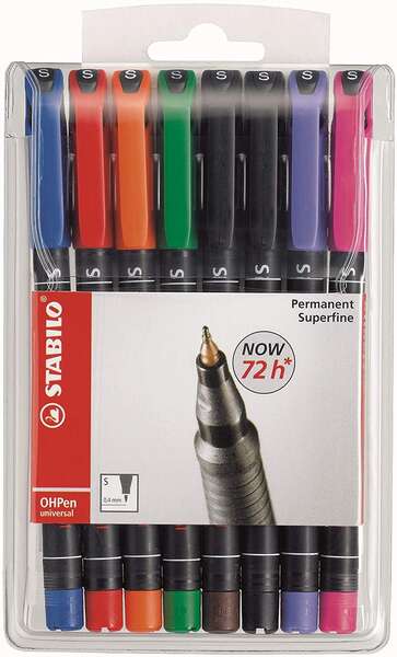 Stabilo OHPen Rotuladores Permanentes - Punta Superfina - Trazo de 0.4mm - Agarre Antidesl