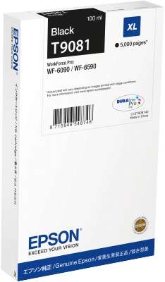 Epson T9081 Negro Cartucho de Tinta Original - C13T908140 - Prinkweb