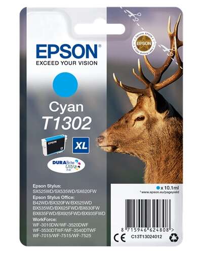 Epson T1302 Cyan Cartucho de Tinta Original - C13T13024012 - Prinkweb