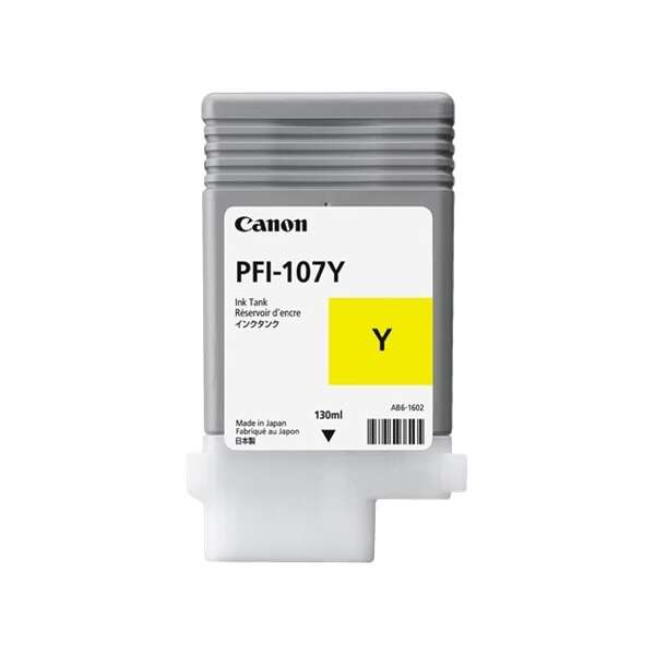 Canon PFI107 Amarillo Cartucho de Tinta Original - PFI107Y/6708B001 - Prinkweb