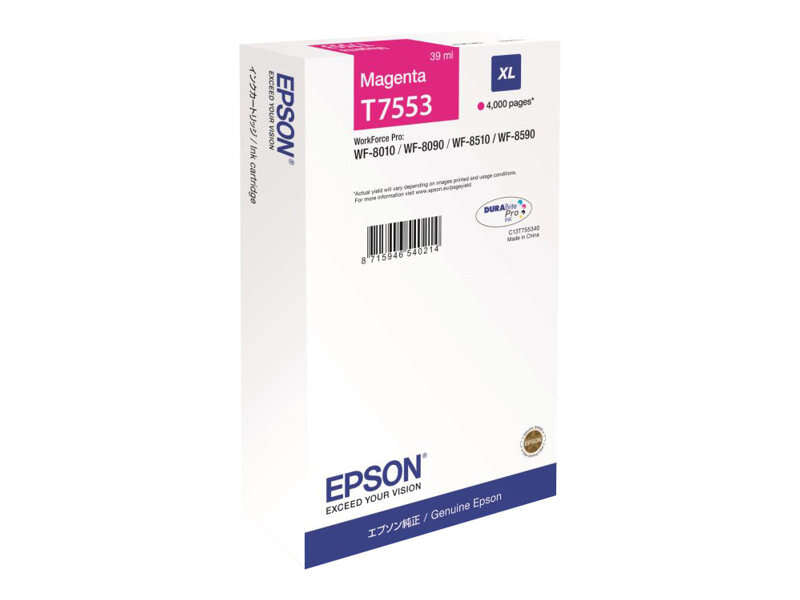 Epson T7553 Magenta Cartucho de Tinta Original - C13T755340/C13T75534N - Prinkweb