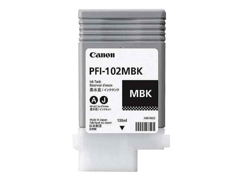 Canon PFI102 Negro Mate Cartucho de Tinta Original - 0894B001 - Prinkweb