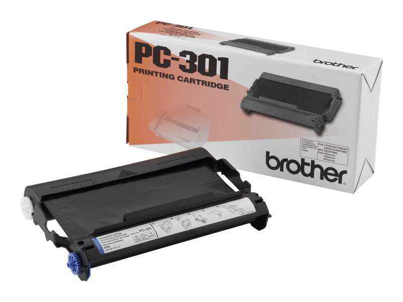 Brother PC301 Cartucho y Rollo de Transferencia Termica Original - 1 Rollo - Prinkweb