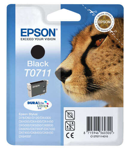 Epson T0711 Negro Cartucho de Tinta Original - C13T07114012 - Prinkweb