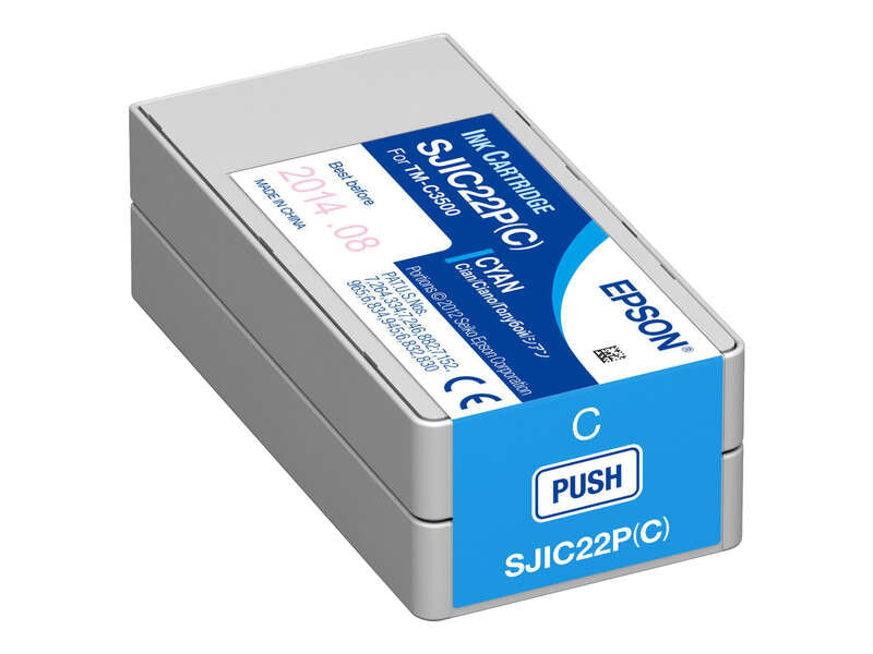 Epson SJIC22P Cyan Cartucho de Tinta Original - C33S020602/SJIC22P(C) - Prinkweb