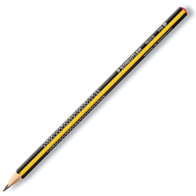 Staedtler Noris 183 Lapiz de Grafito Triangular - Mina HB Ultrarresistente de 2mm - Madera de Bosque