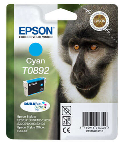 Epson T0892 Cyan Cartucho de Tinta Original - C13T08924011 - Prinkweb