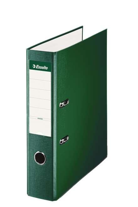 Esselte Archivador de Palanca Formato Folio - Lomo 75mm - Capacidad para 500 Hojas - Color Verde - Cantidad: 10