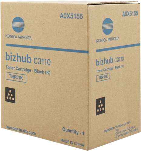 Konica Minolta TNP51 Negro Cartucho de Toner Original - TNP51K/A0X5155 - Prinkweb