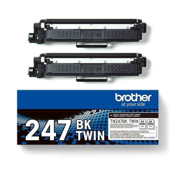 Brother TN247 Negro Pack de 2 Cartuchos de Toner Originales - TN247BKTWIN - Prinkweb