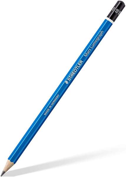 Staedtler Mars Lumograph 100 Lapiz de Grafito Hexagonal - Mina 4B - Resistencia a la Rotura - Madera