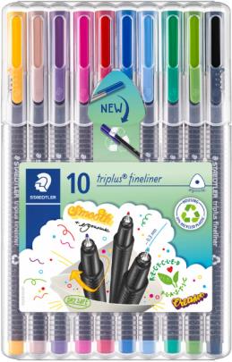 Staedtler Triplus Fineliner 334 Rotuladores de Punta Fina - Trazo 0.3 mm Aprox - Tinta Ba