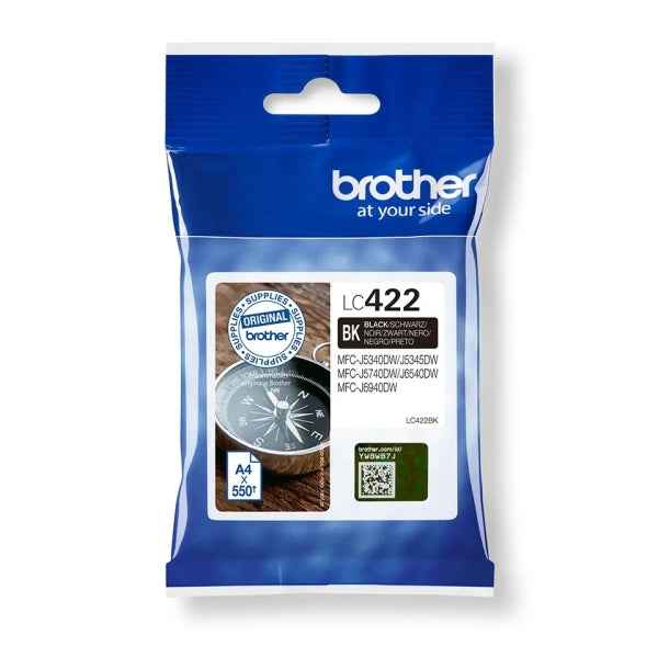 Brother LC422 Negro Cartucho de Tinta Original - LC422BK - Prinkweb