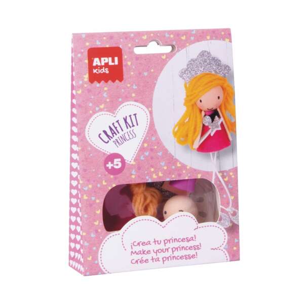 Kit de loisirs créatifs Apli Mini : Crée une princesse - Réduit le stress - Améliore la mémoire - Développe la coordination