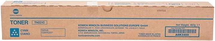 Konica Minolta TN221 Cyan Cartucho de Toner Original - TN221C/A8K3450 - Prinkweb