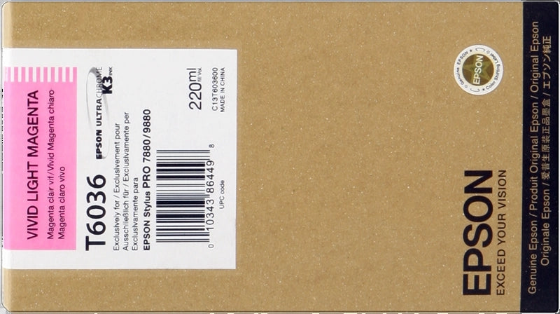 Epson T6036 Magenta Light Cartucho de Tinta Original - C13T603600 - Prinkweb