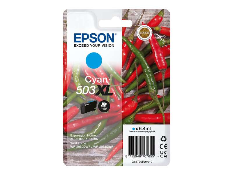 Epson 503XL Cyan Cartucho de Tinta Original - C13T09R24010 - Prinkweb