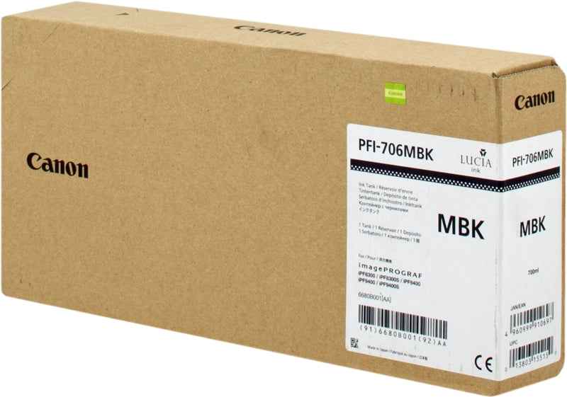 Canon PFI706 Negro Mate Cartucho de Tinta Original - 6680B001 - Prinkweb