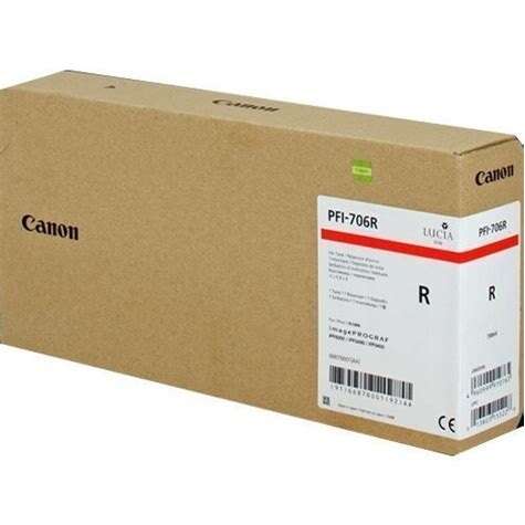 Canon PFI706 Rojo Cartucho de Tinta Original - 6687B001 - Prinkweb