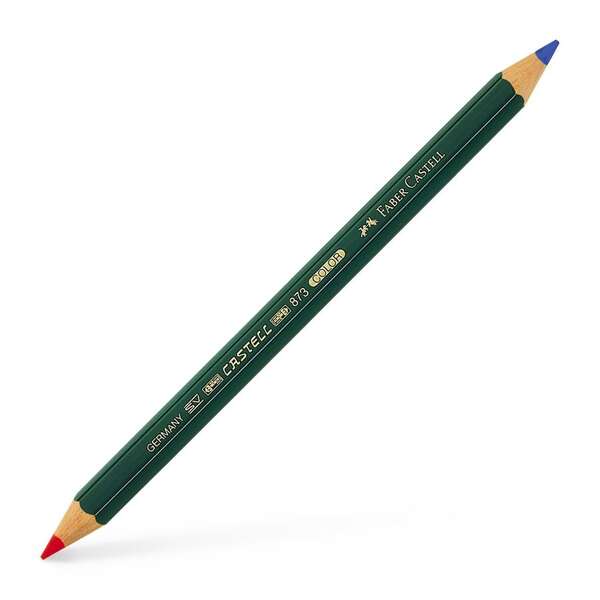 Crayon hexagonal bicolore épais Faber-Castell Castell Color 873 - Écologique - Résistant à la casse