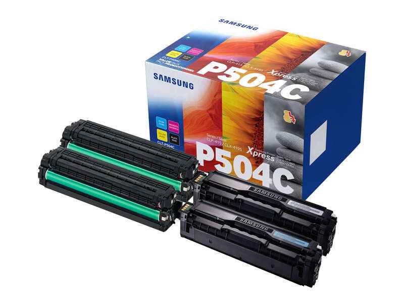 Samsung CLP415/CLX4195 Pack de 4 Cartuchos de Toner Originales - CLT-P504C/SU400A - Prinkweb