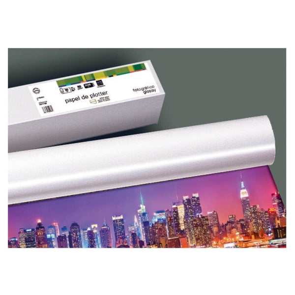 Fabrisa Bobina de Papel Fotografico Glossy para Plotter 180gr - Medidas 610mm x 30m - Prinkweb