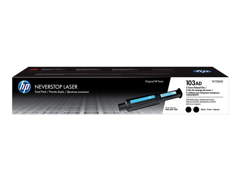 HP W1103A Negro Pack de 2 Cartuchos de Toner Originales - 103A - Prinkweb