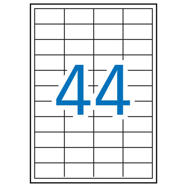 Apli Etiquetas Blancas Permanentes 48.5 x 25.4mm 10 Hojas - Prinkweb