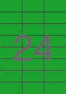 Apli Etiquetas Verdes Permanentes 70.0 x 37.0mm 20 Hojas
