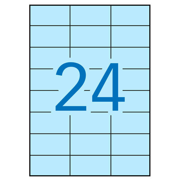 Apli Etiquetas Azul Pastel Permanentes 70.0 x 37.0mm 20 Hojas - Prinkweb