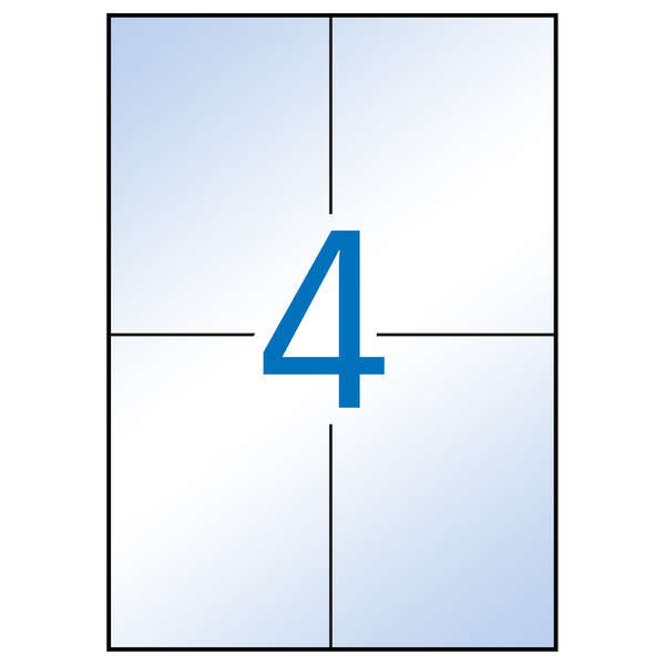 Apli Etiquetas Transparentes Permanentes 105.0 x 148.0mm 10 Hojas - Prinkweb