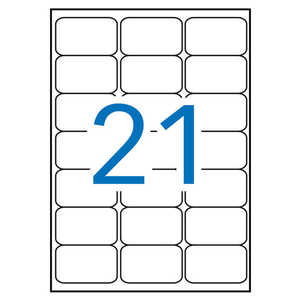 Apli Etiquetas Blancas Resistentes Intemperie 63.5 x 38.1mm 20 Hojas - Prinkweb