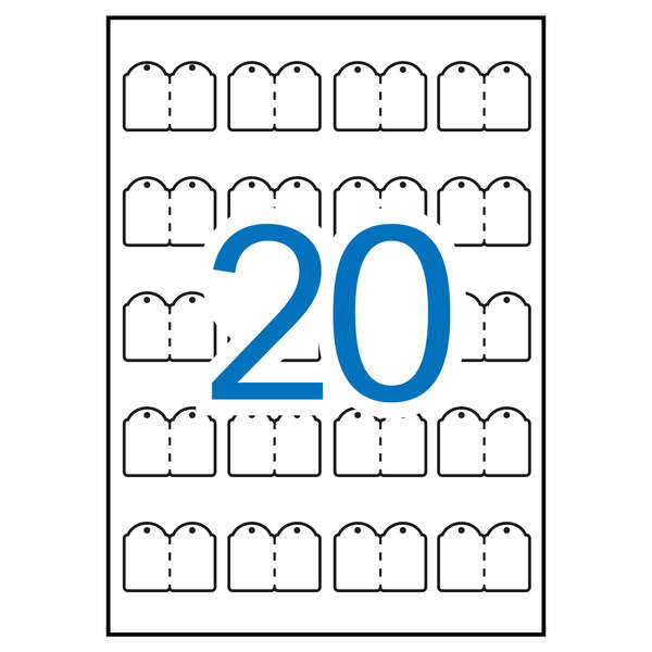 Apli Etiquetas Colgantes Imprimibles 22.0 x 35.0mm 10 Hojas - Prinkweb