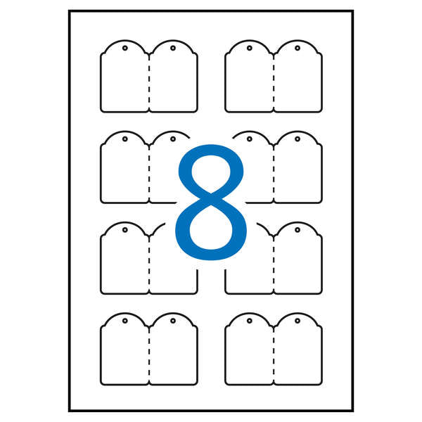 Apli Etiquetas Colgantes Imprimibles 36.0 x 53.0mm 10 Hojas - Prinkweb