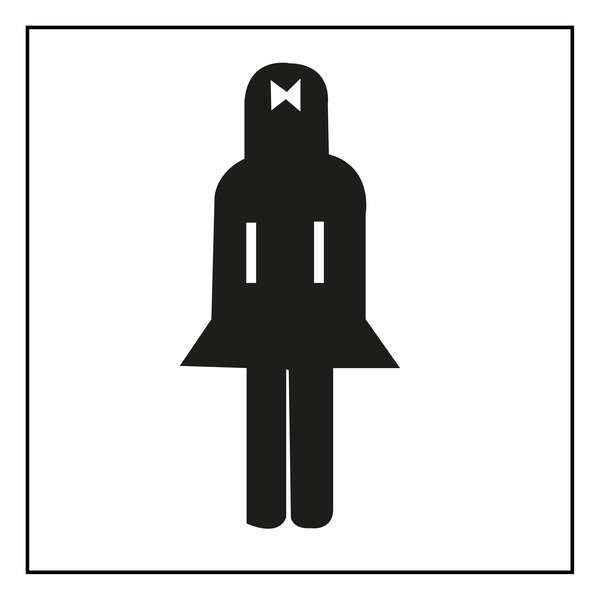 Sinalização Apli Label para casa de banho feminina 1 U.