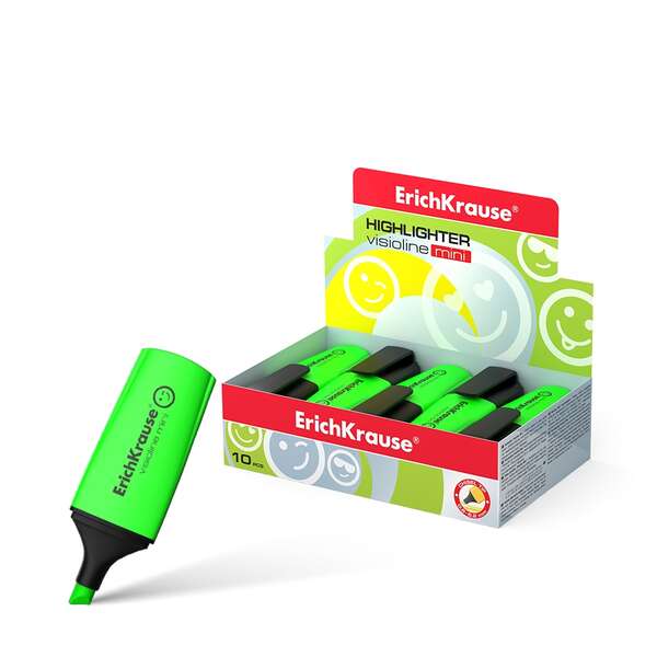 Erichkrause Visioline Mini Fluorescente - Ponta Chanfrada - Espessura da Linha 0,6 a 5,2 mm - Verde