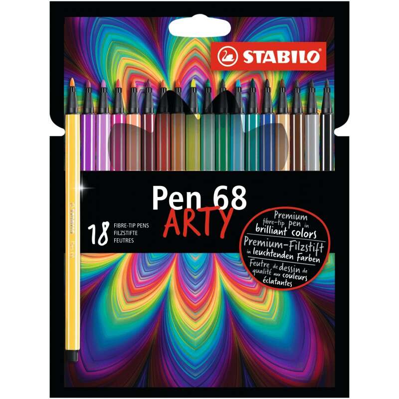 Stabilo Pen 68 Arty Rotuladores - Punta de Fibra - Trazo de 1mm aprox. - Tinta a Base de