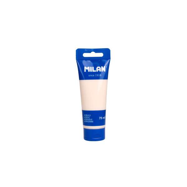 Tubes de peinture acrylique Milan 75 ml - Pigments de haute qualité - Miscibles - Rose pâle - Quantité : 6