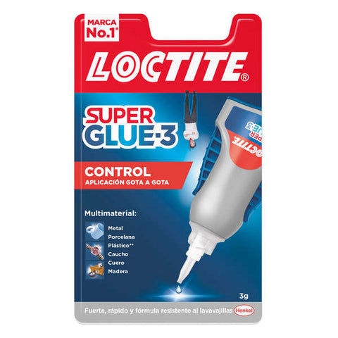 Loctite Superglue-3 Control 3 g - Itsasgarri ultrazurruna - Urarekiko erresistentea - Gardena eta iraunkorra