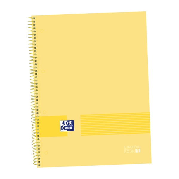Oxford & You Europeanbook A4+ Tapa Extradura - Cuaderno de 80 Hojas - Tamaño A4+ - Diseño Banana - Cantidad: 5 - Prinkweb
