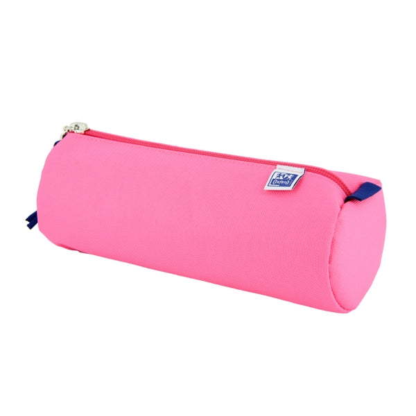 Trousse ronde Oxford Kangoo Kids grand format - Polyester résistant - Fuchsia - Quantité : 5