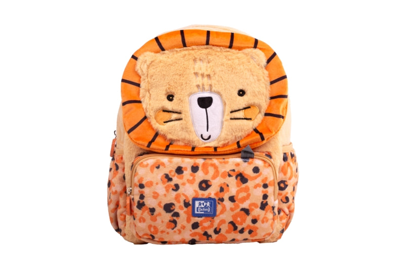 Sac à dos pour enfants Oxford Kids 8,5 L en peluche douce au toucher, motif lion assorti - Adorable design lion - Doux et confortable au toucher - Capacité de 8,5 L - Idéal pour les enfants