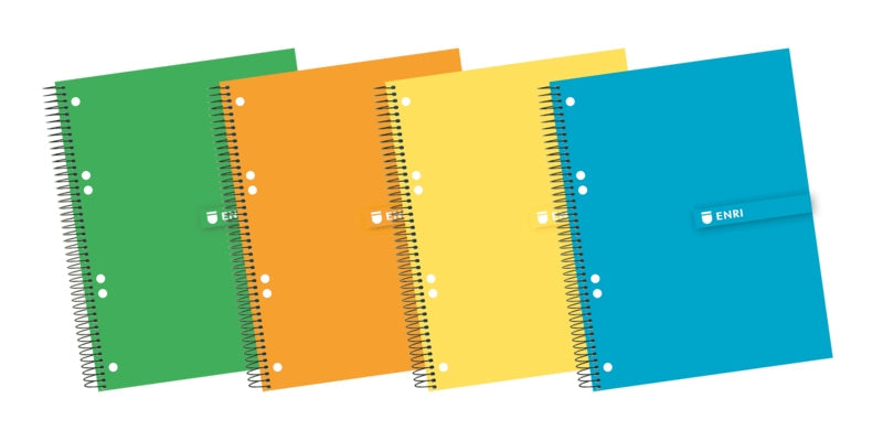 Enri A5+ Europeanbook - Tapa Extradura Resistente - Espiral Duradero - 140 Hojas de Papel de Alta Calidad - Formato 5x5 - Colores Surtidos - Prinkweb