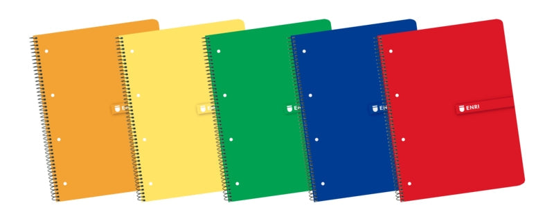 Enri Europeanbook1 A4+ - Cuaderno de Tamaño A4+ - Espiral - Tapa Blanda - Cuadricula de 5x5 - Prinkweb